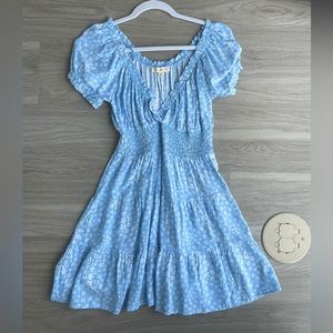 Pacsun LA hearts blue dress with white flowers